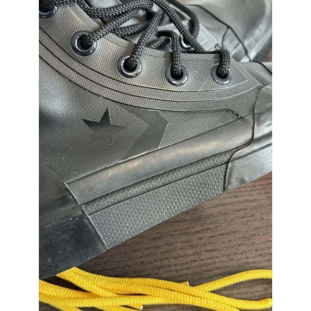 Converse Ambush Pro Leather High Top Women's 5.5 Triple Black Rubberized Sneaker - Picture 7 of 8